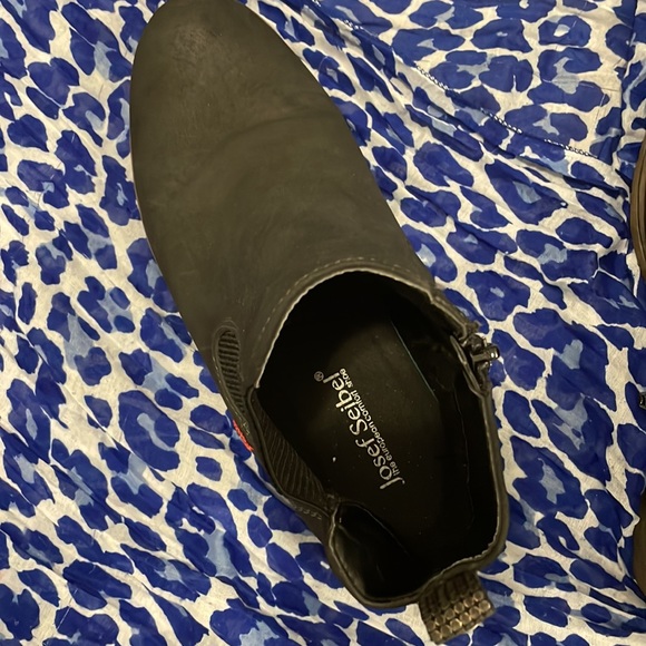 Leather boots-navy - Picture 4 of 5